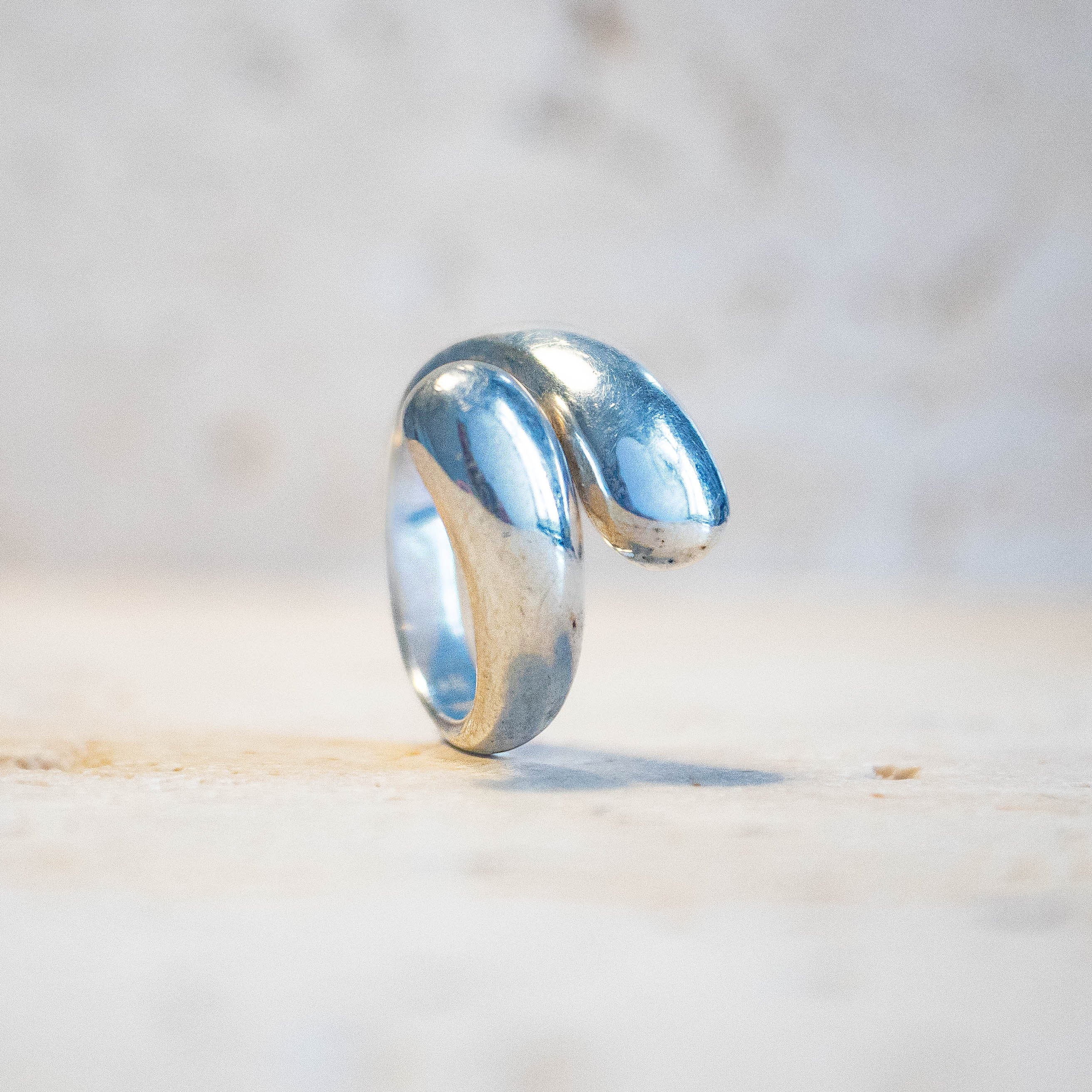 Offener chunky Ring doppelt größenverstellbar aus 925 Sterling Silber - Nooe UG