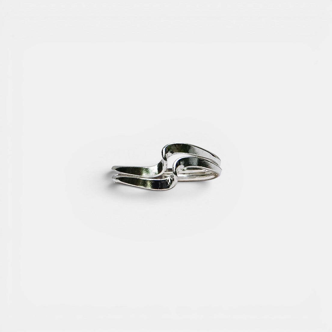 Welle Ring Doppelt – 925 Sterling Silber | NOOE Berlin