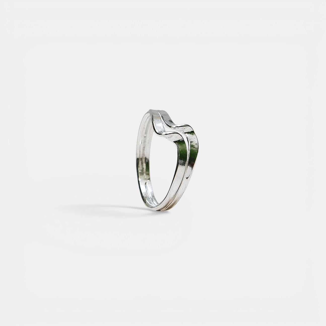 Welle Ring Doppelt – 925 Sterling Silber | NOOE Berlin