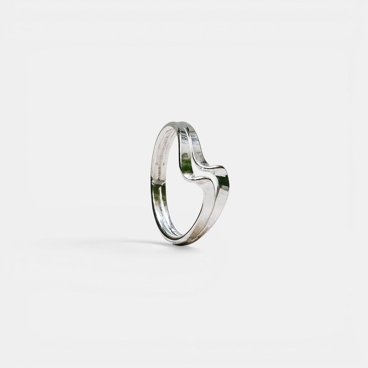Welle Ring Doppelt – 925 Sterling Silber | NOOE Berlin