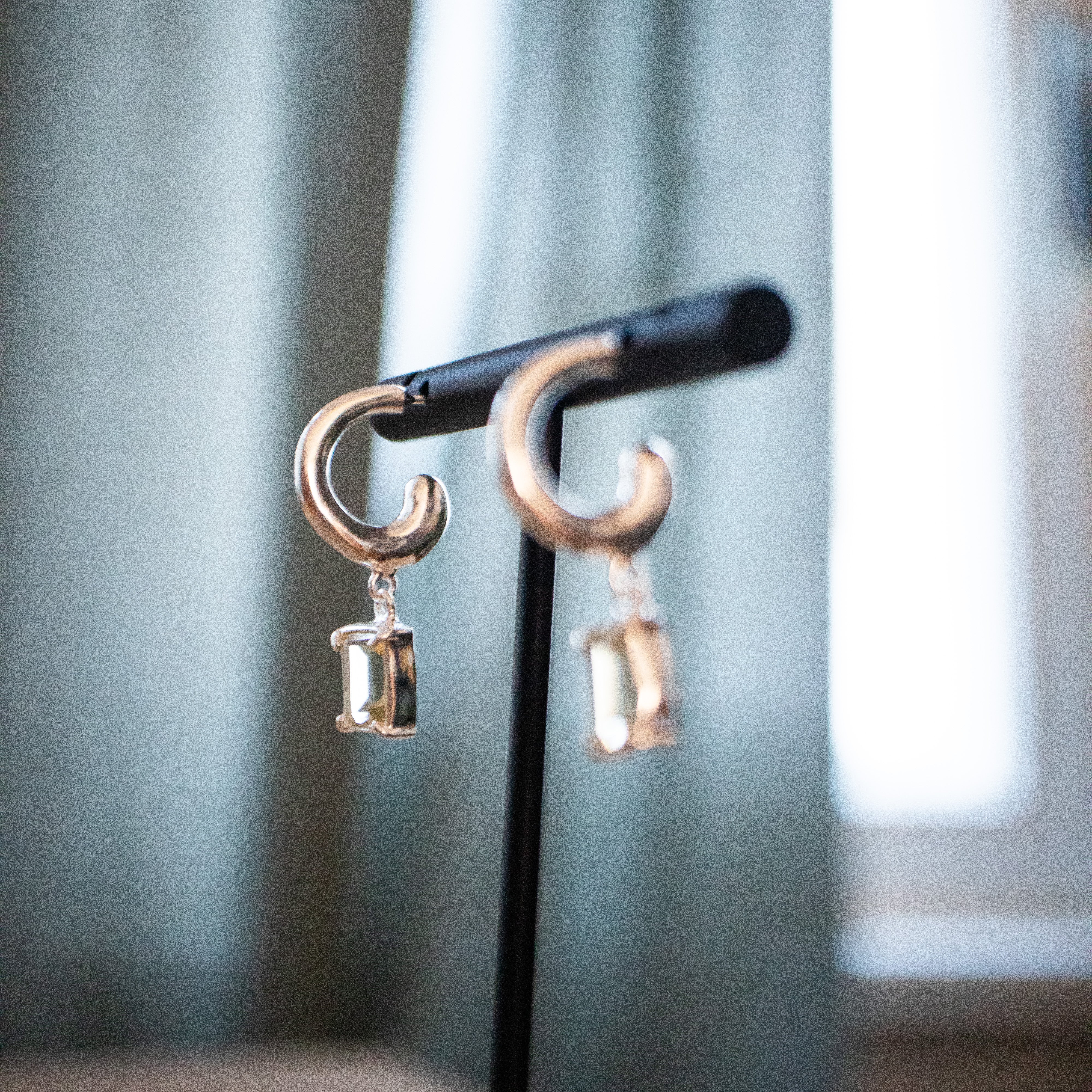 Bali Zitronenquarz Creolen – 925 Sterling Silber | NOOE Berlin