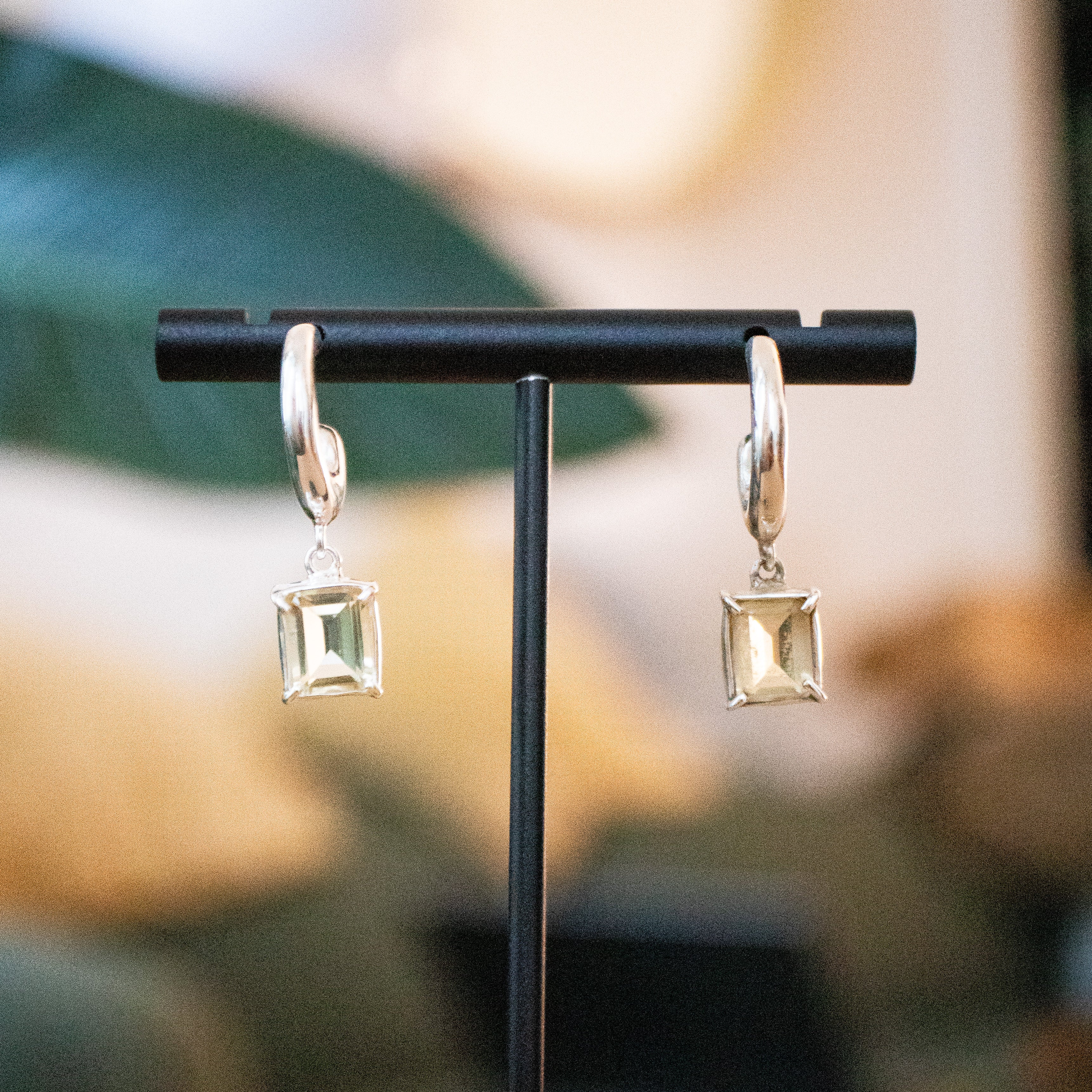 Bali Zitronenquarz Creolen – 925 Sterling Silber | NOOE Berlin