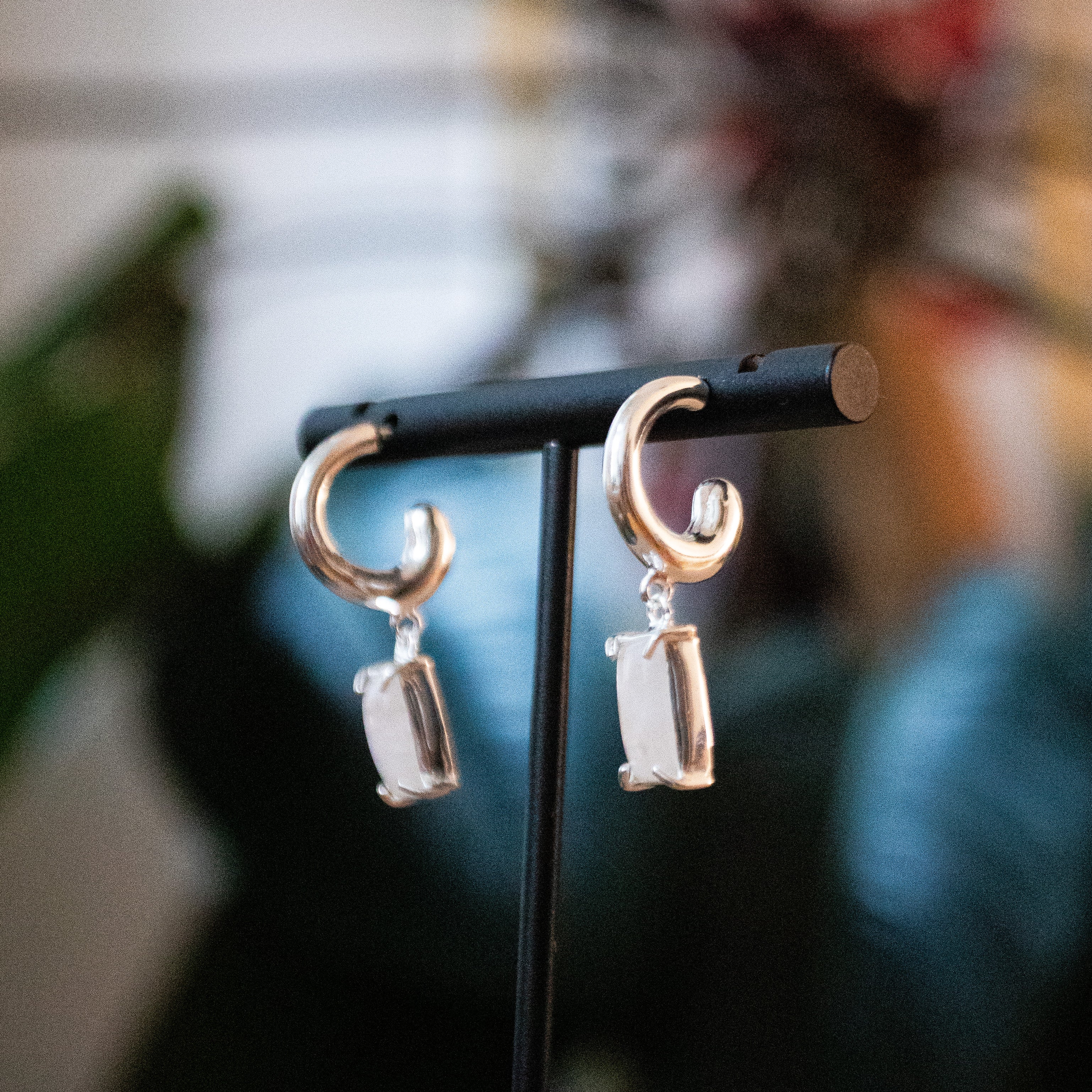 Bali Mondstein Creole – 925 Sterling Silber | NOOE Berlin