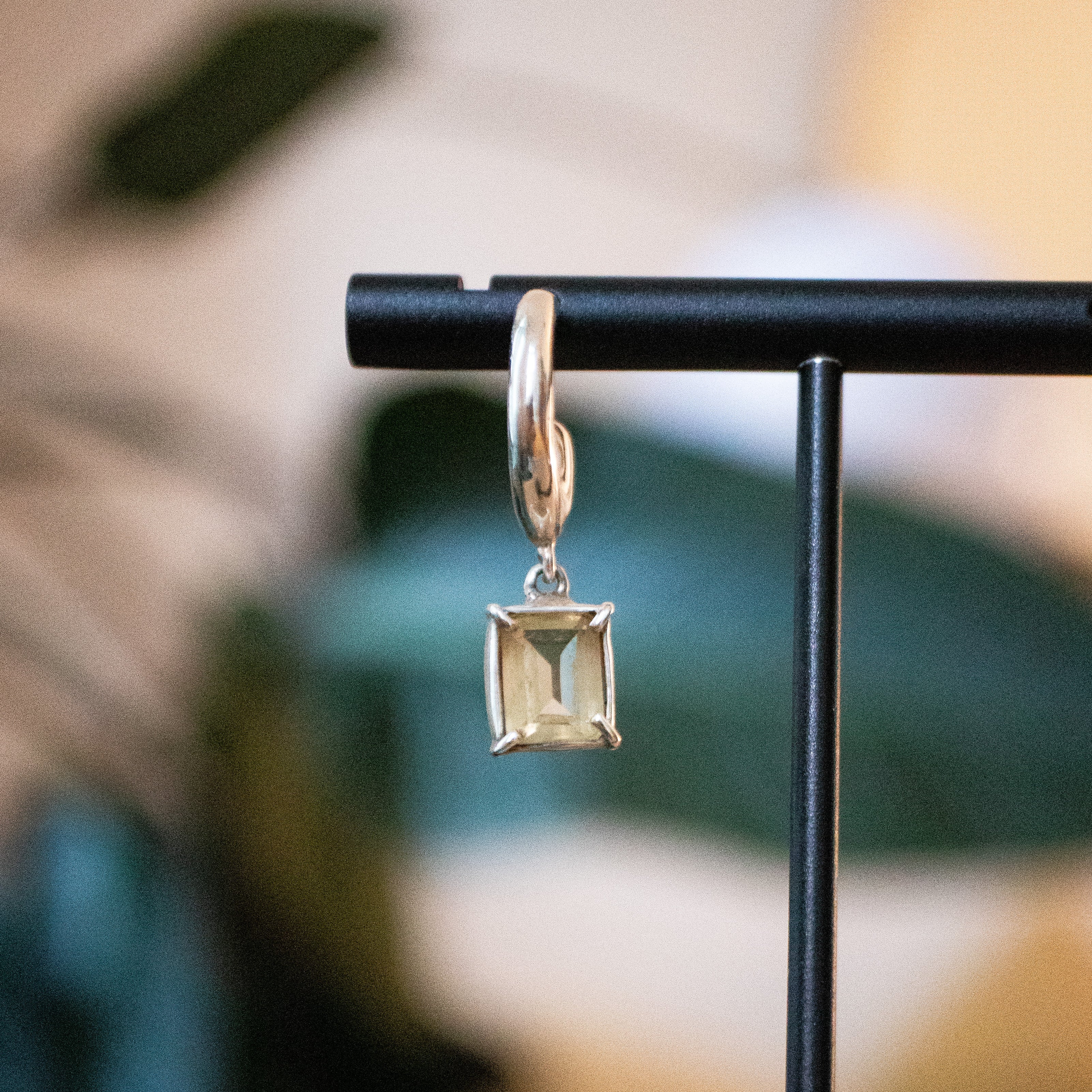Bali Zitronenquarz Creolen – 925 Sterling Silber | NOOE Berlin