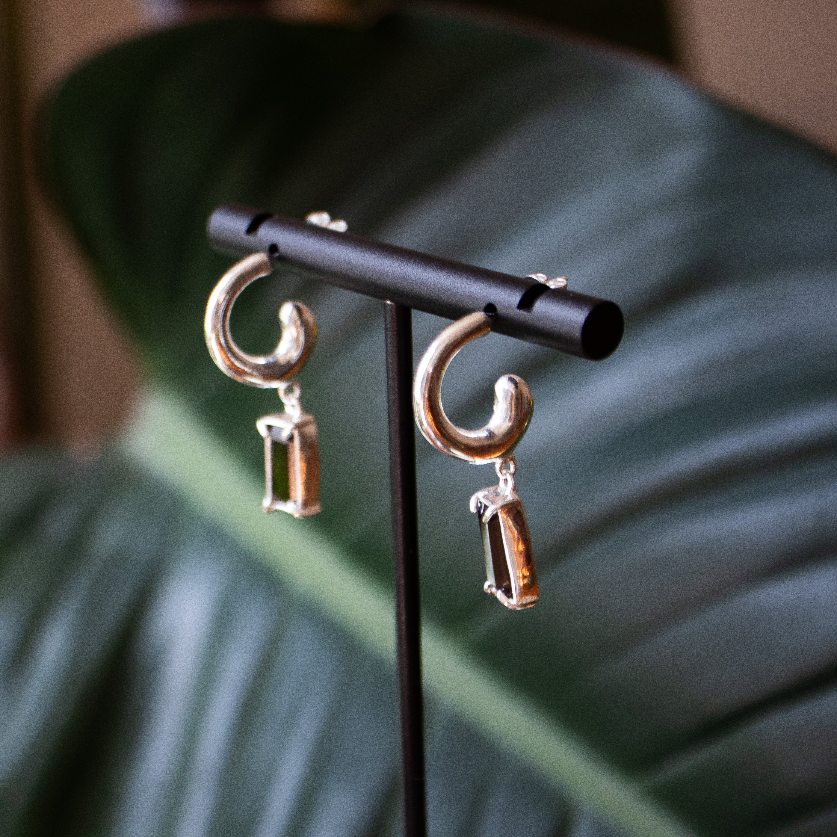 Bali Rauchquarz Creolen – 925 Sterling Silber | NOOE Berlin