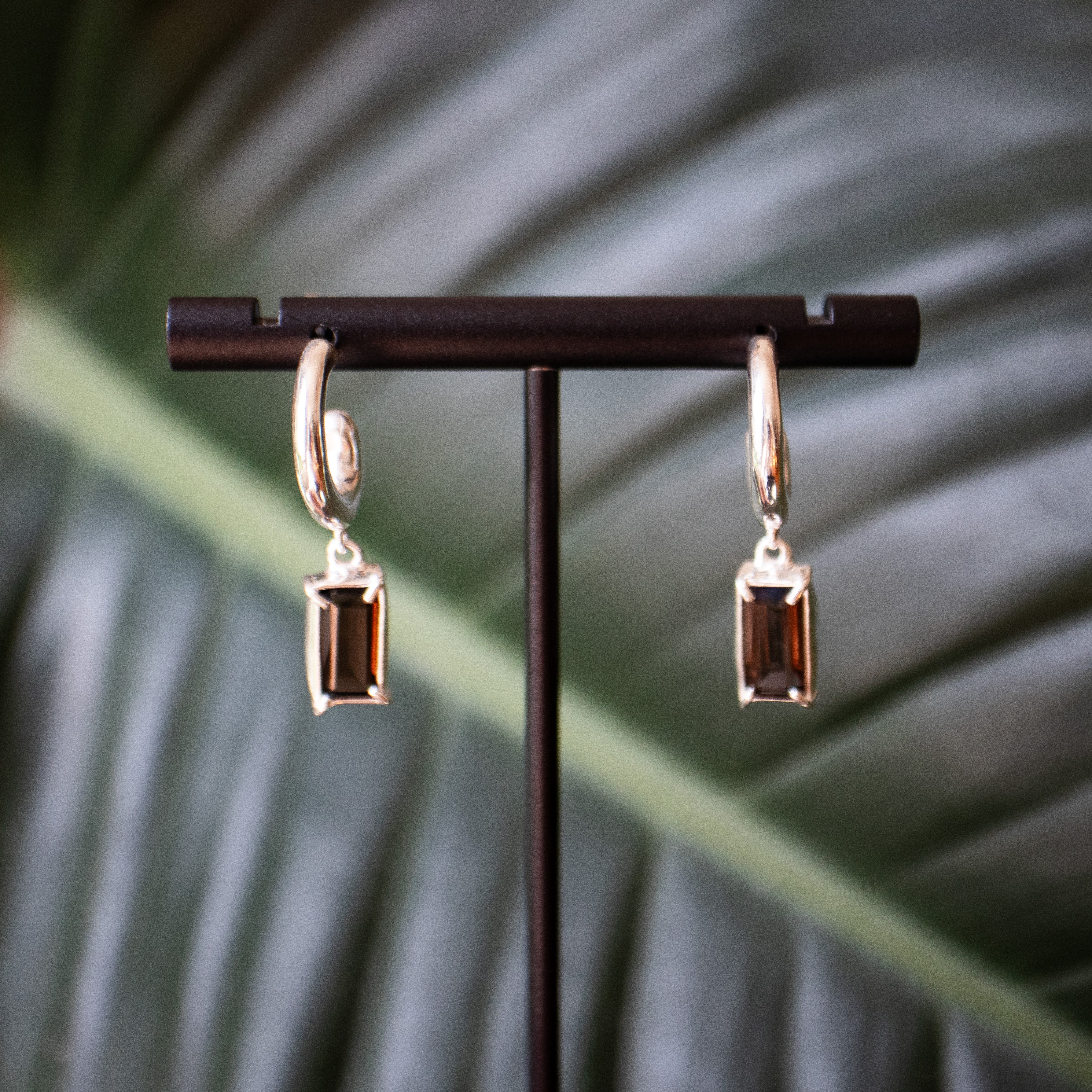 Bali Rauchquarz Creolen – 925 Sterling Silber | NOOE Berlin