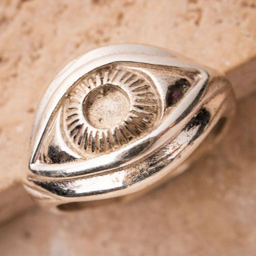 Anillo de protección contra el mal de ojo talismán de plata de ley 925