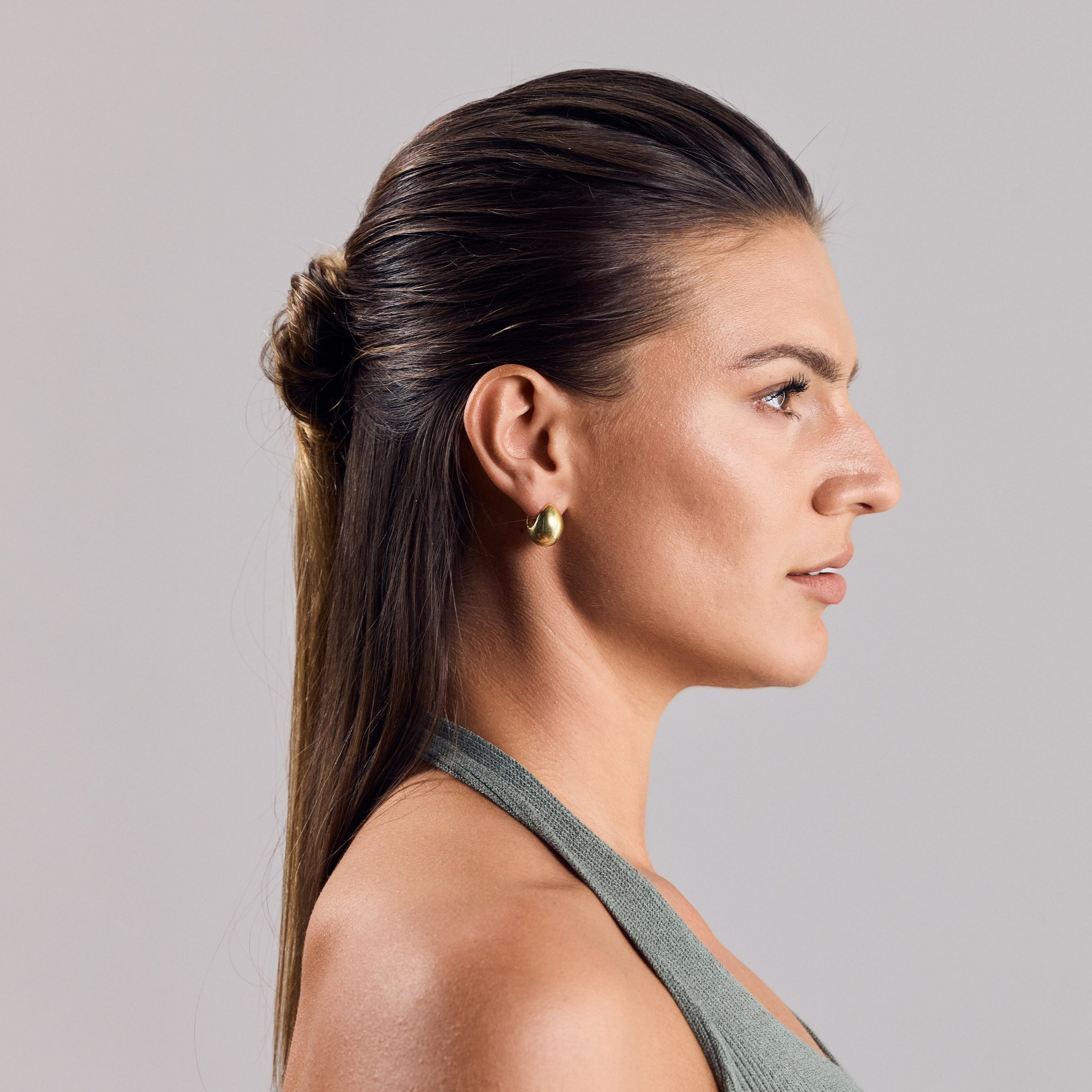 Chunky Creolen vergoldet aus 925 Sterling Silber Tropfen - Nooe UG