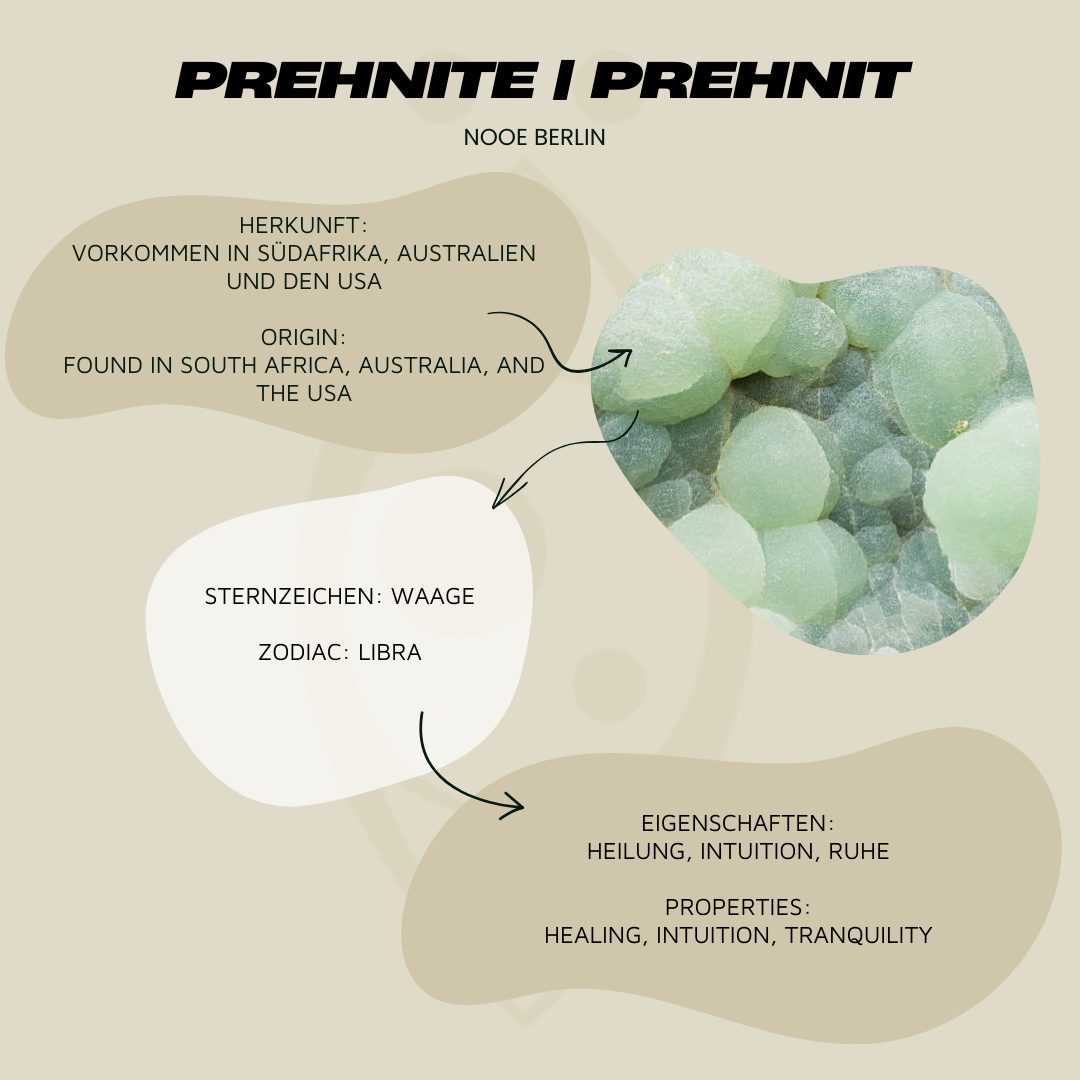 Perlenkette aus Prehnit und Bergkristall – grüne Edelsteine, gold oder silber, handgemacht in Berlin