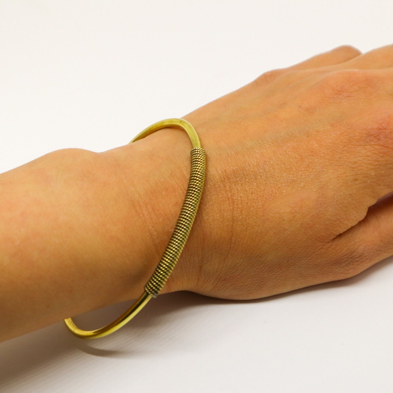 Armband gedreht Messing gold