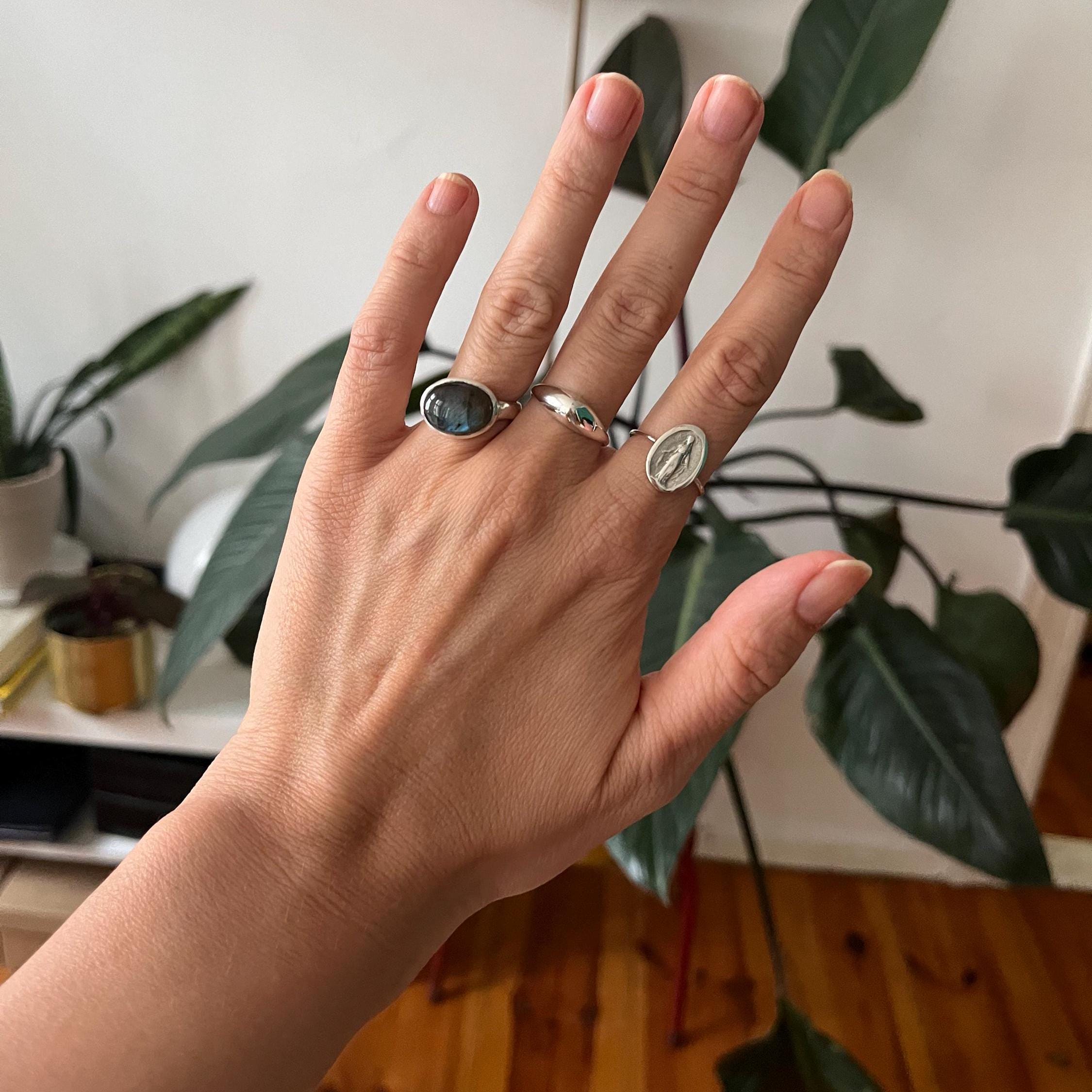 Zierlicher Ring Berg, Hügel aus 925 Sterling Silber handgemacht