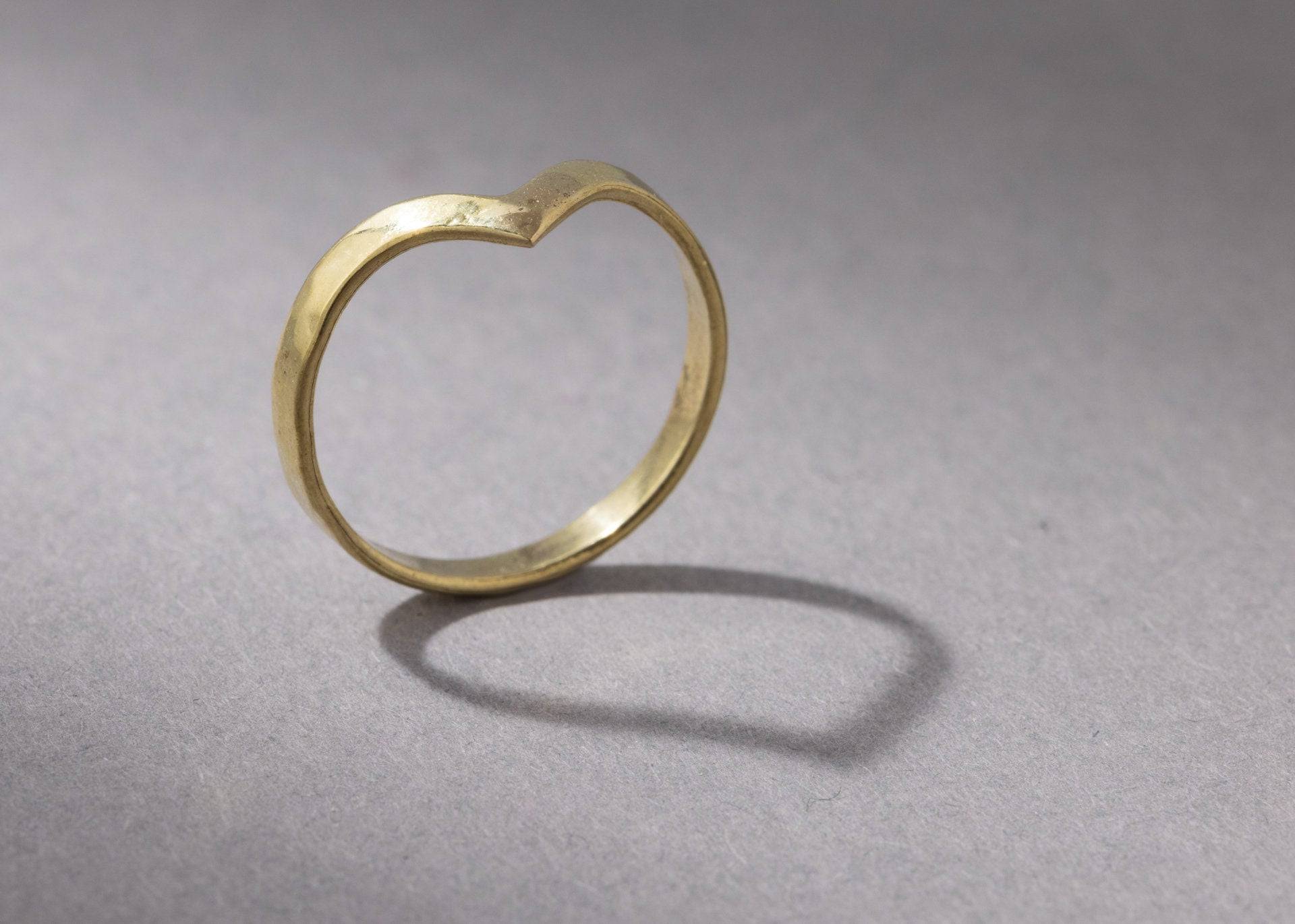 Chevron Ring gold handgemacht - NooeBerlin