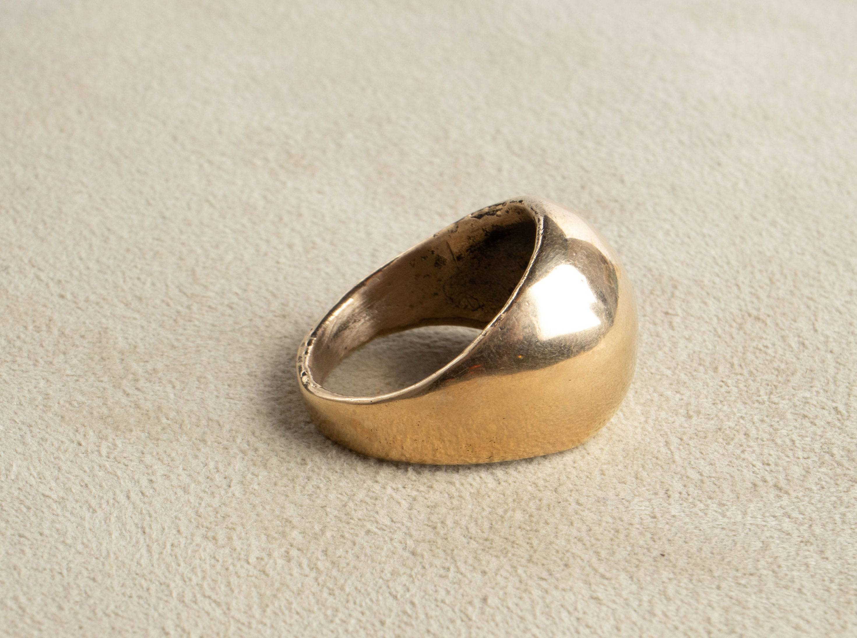 Chunky Kugel Ring gold handgemacht - NooeBerlin