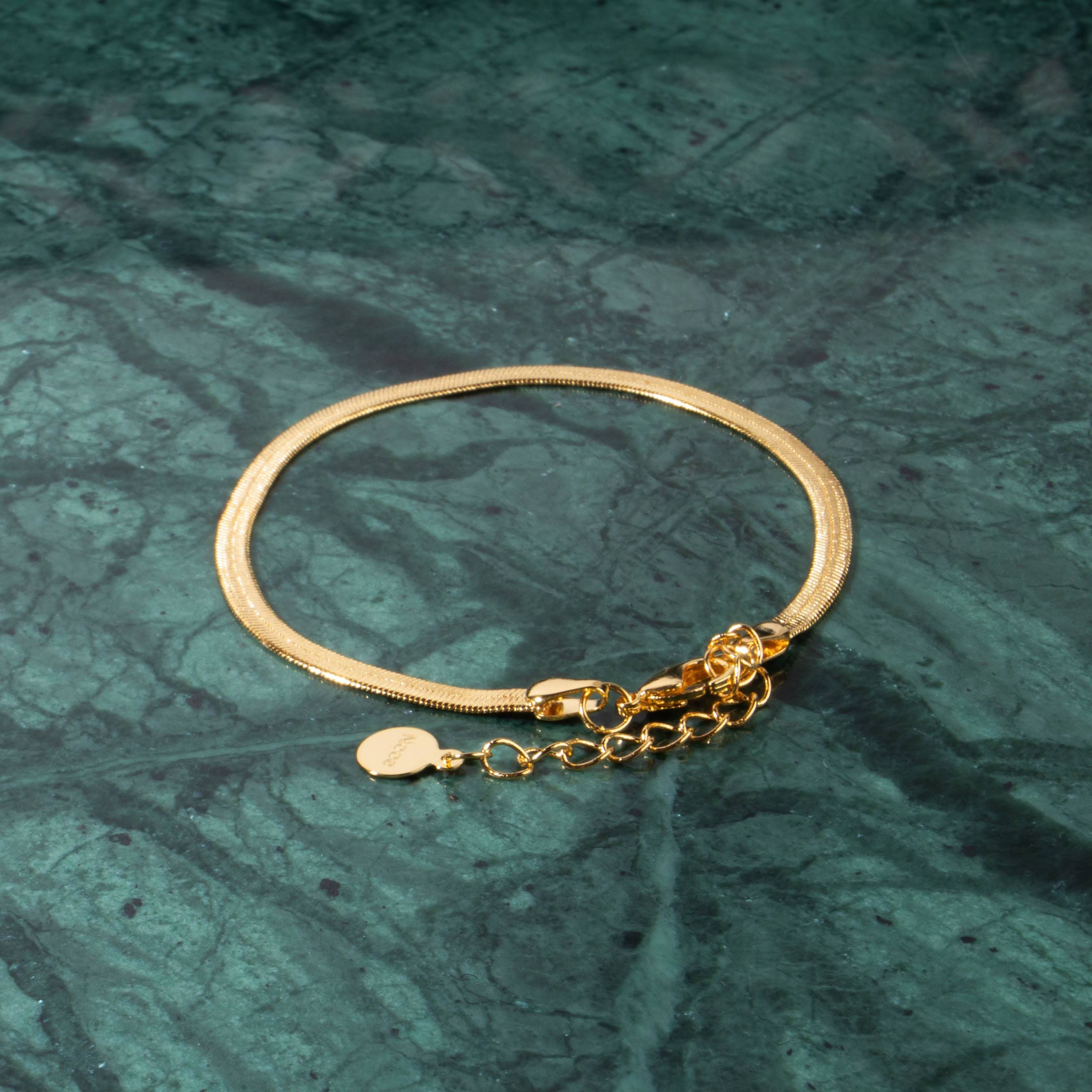 Herringbone Armband vergoldet - NooeBerlin