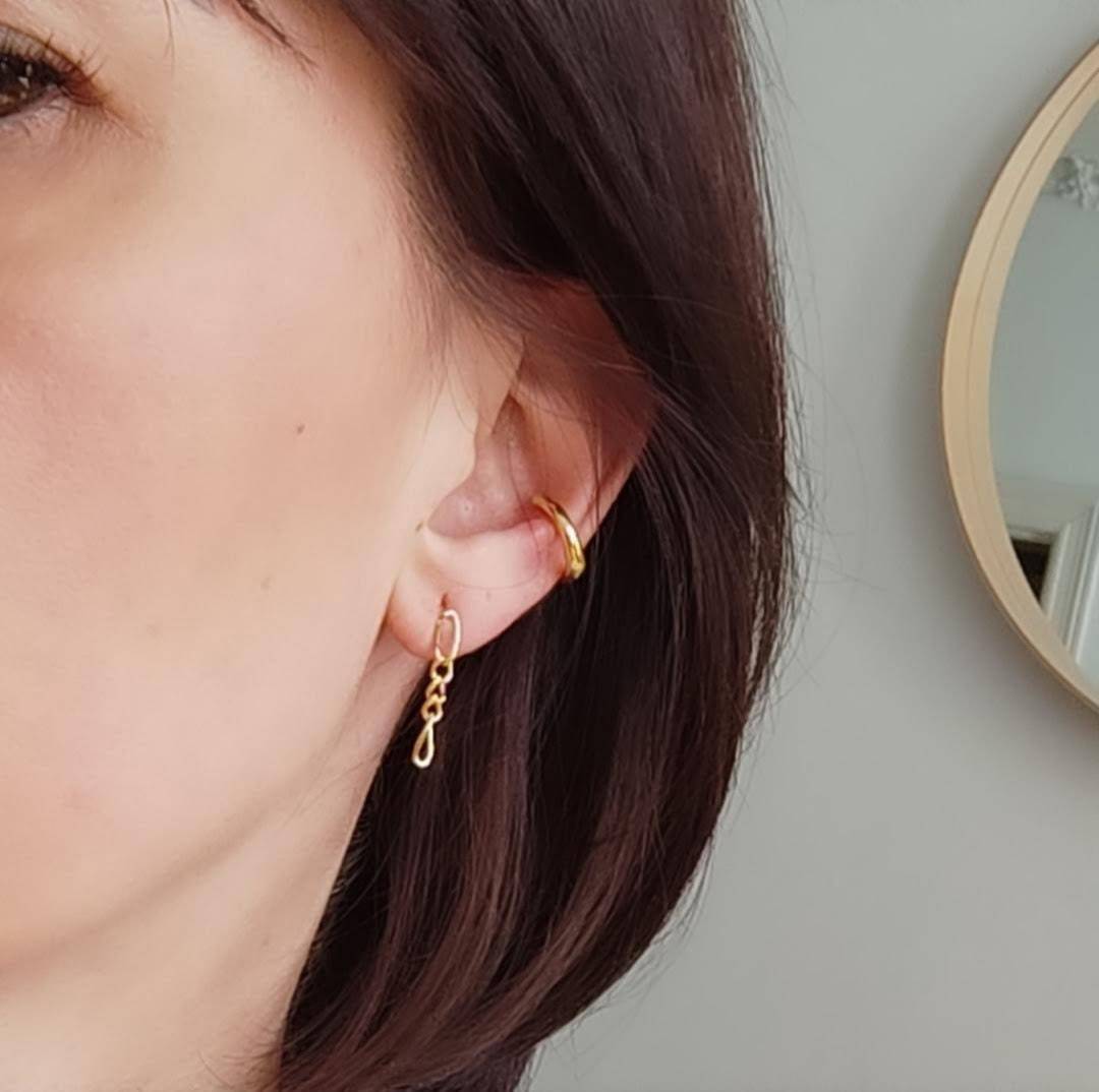 Ear cuff Manschette vergoldet unregelmäßig Gold 18k - NooeBerlin