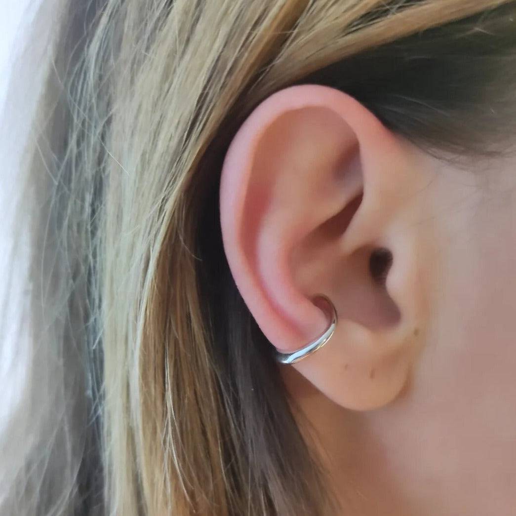 Ear cuff Manschette silber unregelmäßig - NooeBerlin