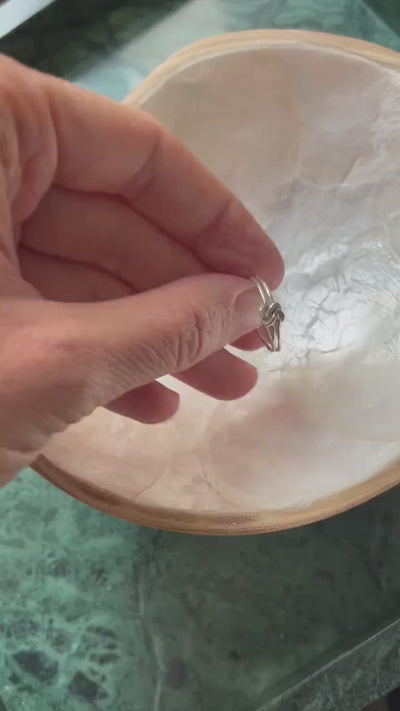 Knoten Ring verbunden aus 925 Sterling Silber beweglich