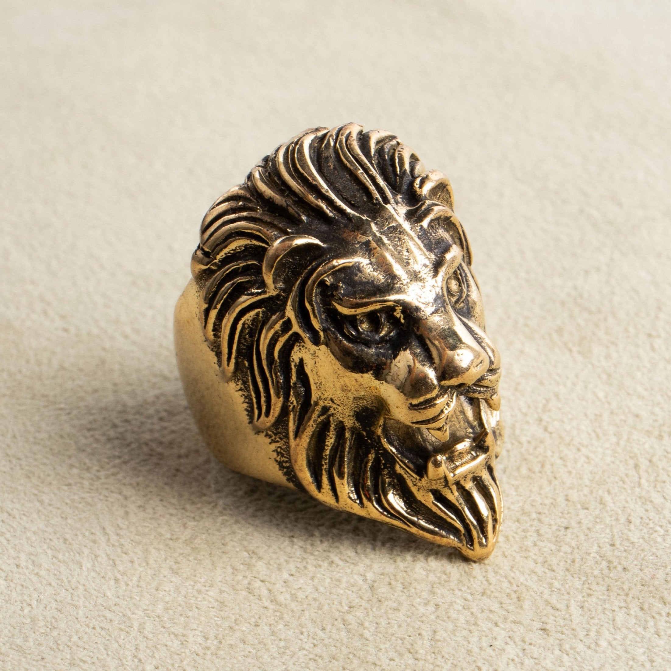 Löwe Ring König gold handgemacht